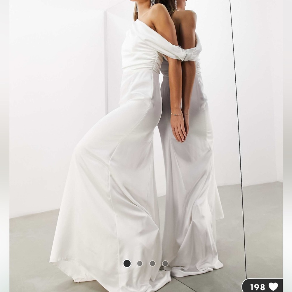 White silky dress